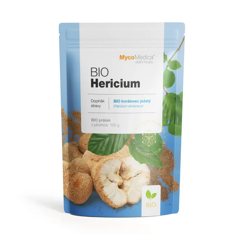 MycoMedica BIO Hericium prášek – korálovec ježatý
