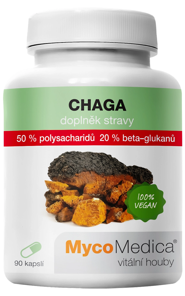 MycoMedica Chaga 50 % – extrakt z rezavce šikmého